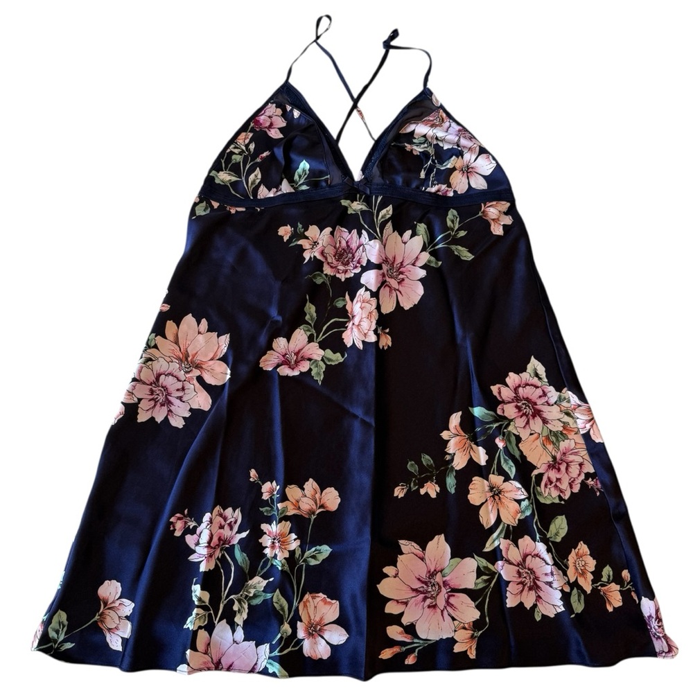 Apt. 9 Silky Slip Dress, Adjustable Straps that Cross in the Back, Women’s Sz L